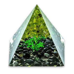 Obsidian-Peridot-with-Tree-of-Life-Orgonite-Pyramid