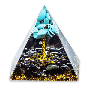 Obsidian-with-Turquoise-Lifetree-Orgonite-Pyramid