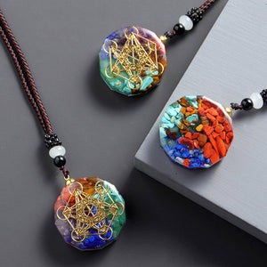 Chakra Metatron Necklace - Chakra Orgonite